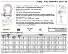 Load image into Gallery viewer, 7/8" G-209A Alloy Screw Pin Anchor Shackle | 9-1/2T