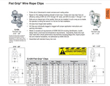 Load image into Gallery viewer, 7/16" - 1/2" G429N Fist Grip Wire Rope Clip